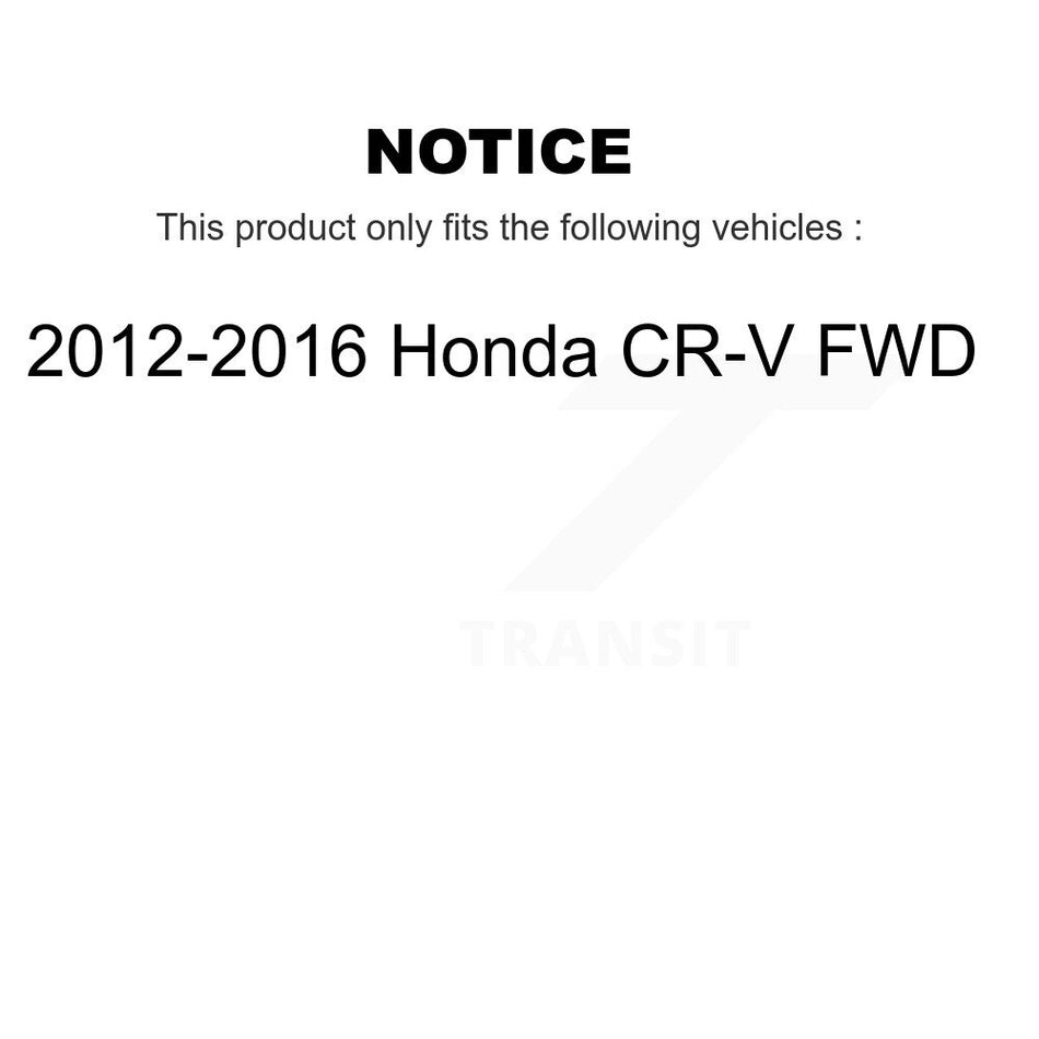 Front Disc Brake Rotors Pair For 2012-2016 Honda CR-V FWD K8-100535