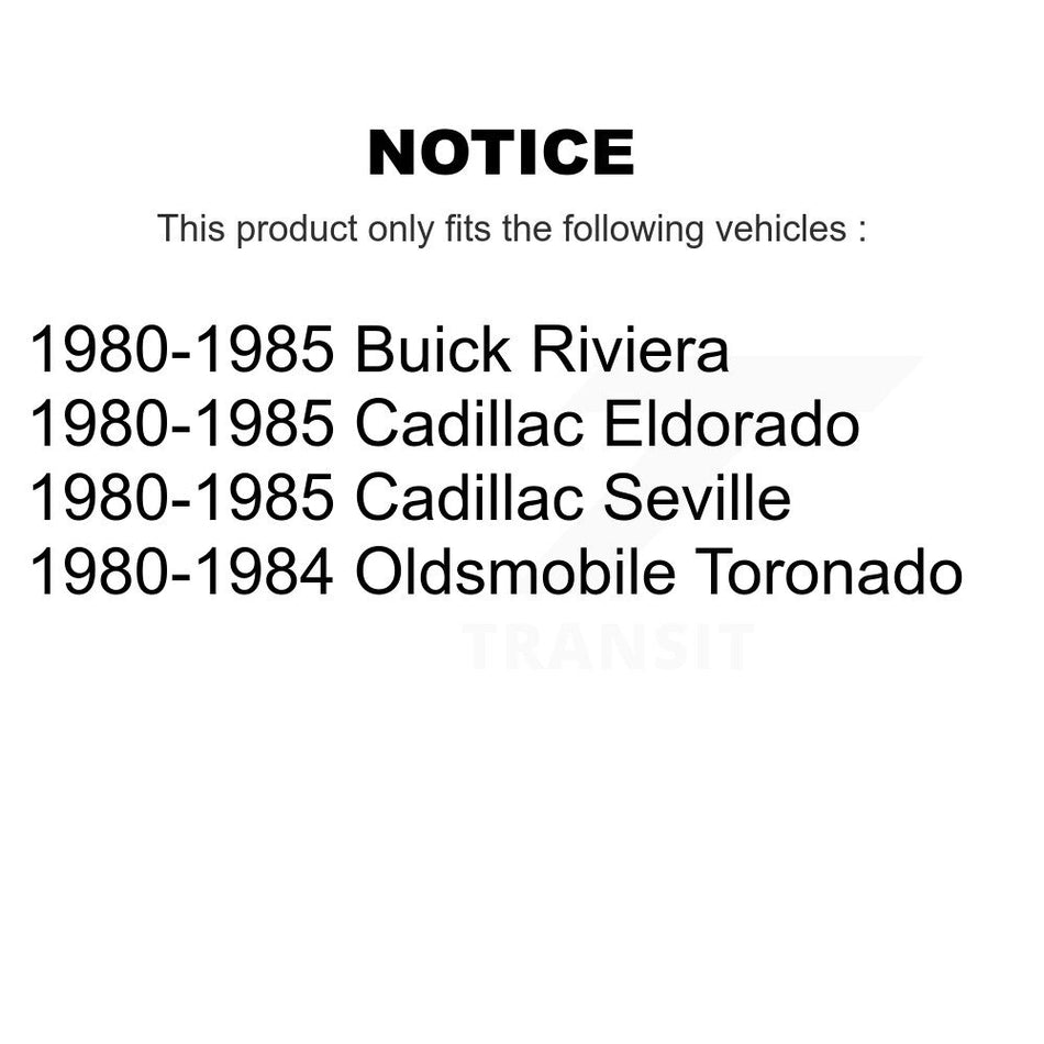 Rear Disc Brake Rotors Pair For Cadillac Eldorado Buick Riviera Seville Oldsmobile Toronado K8-100565