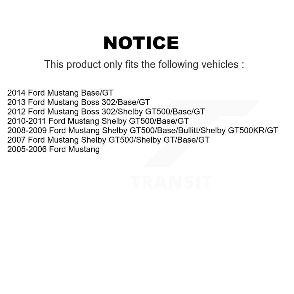 Rear Disc Brake Rotors Pair For Ford Mustang K8-100655