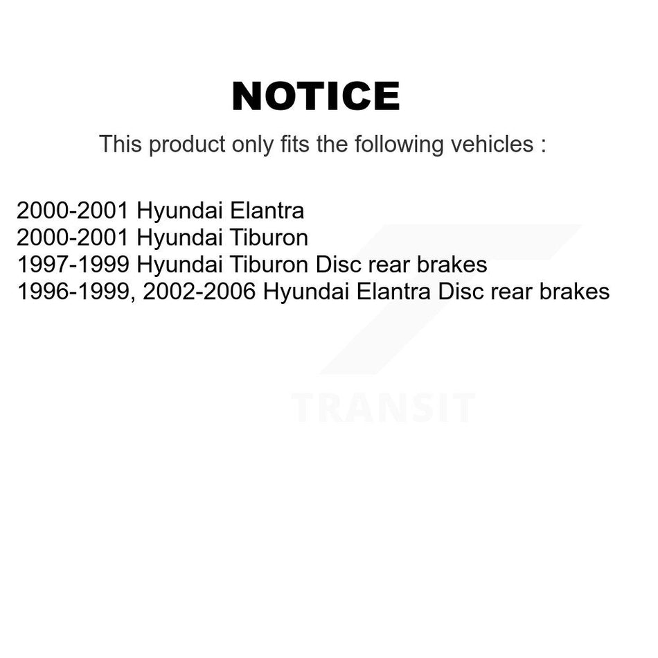 Rear Disc Brake Rotors Pair For Hyundai Elantra Tiburon K8-100738