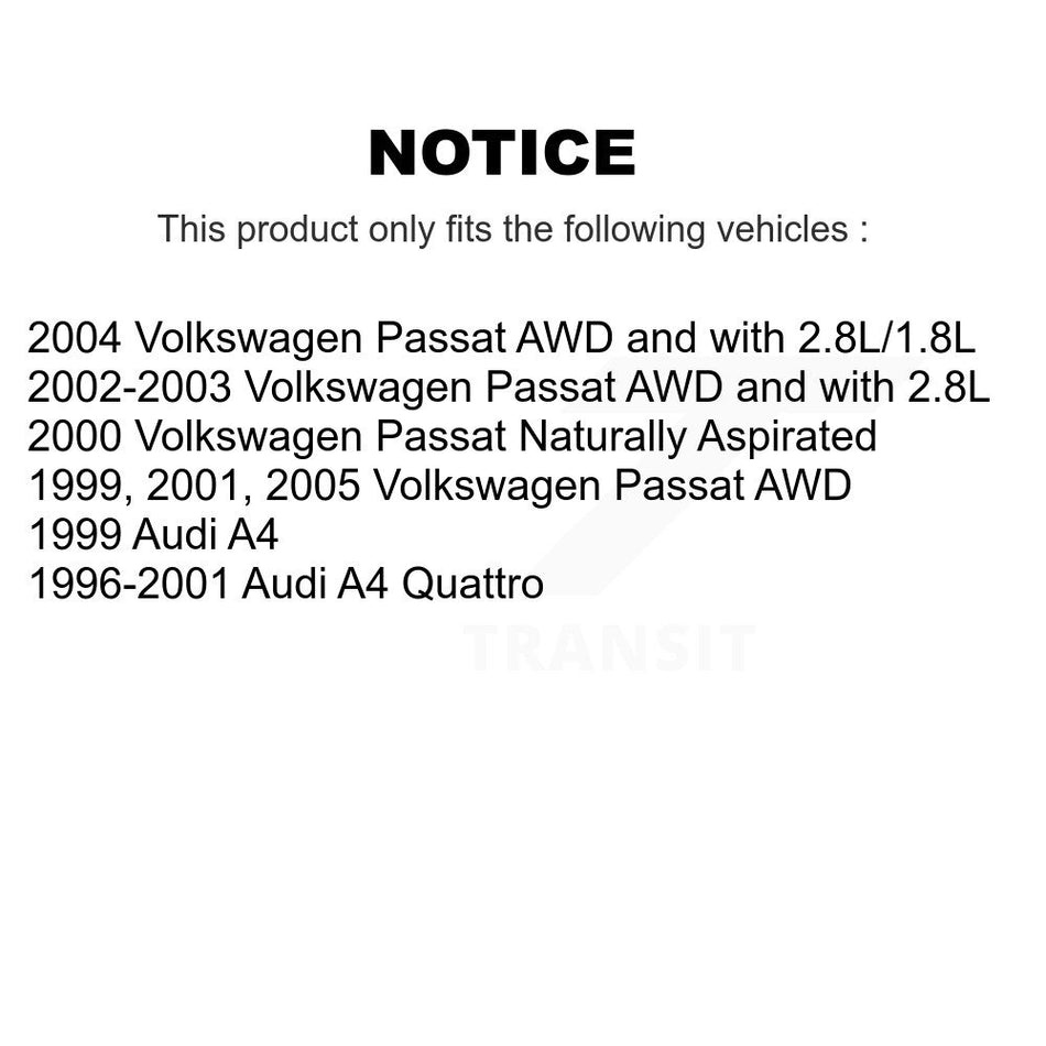 Rear Disc Brake Rotors Pair For Volkswagen Passat Audi A4 Quattro K8-100756