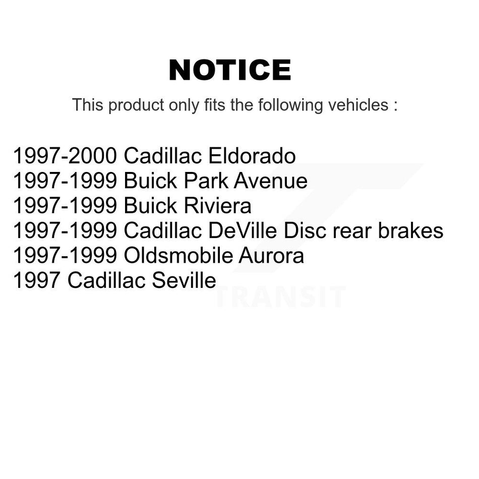 Front Rear Disc Brake Rotors Kit For Cadillac DeVille Buick Park Avenue Eldorado Oldsmobile Aurora Riviera Seville K8-100973