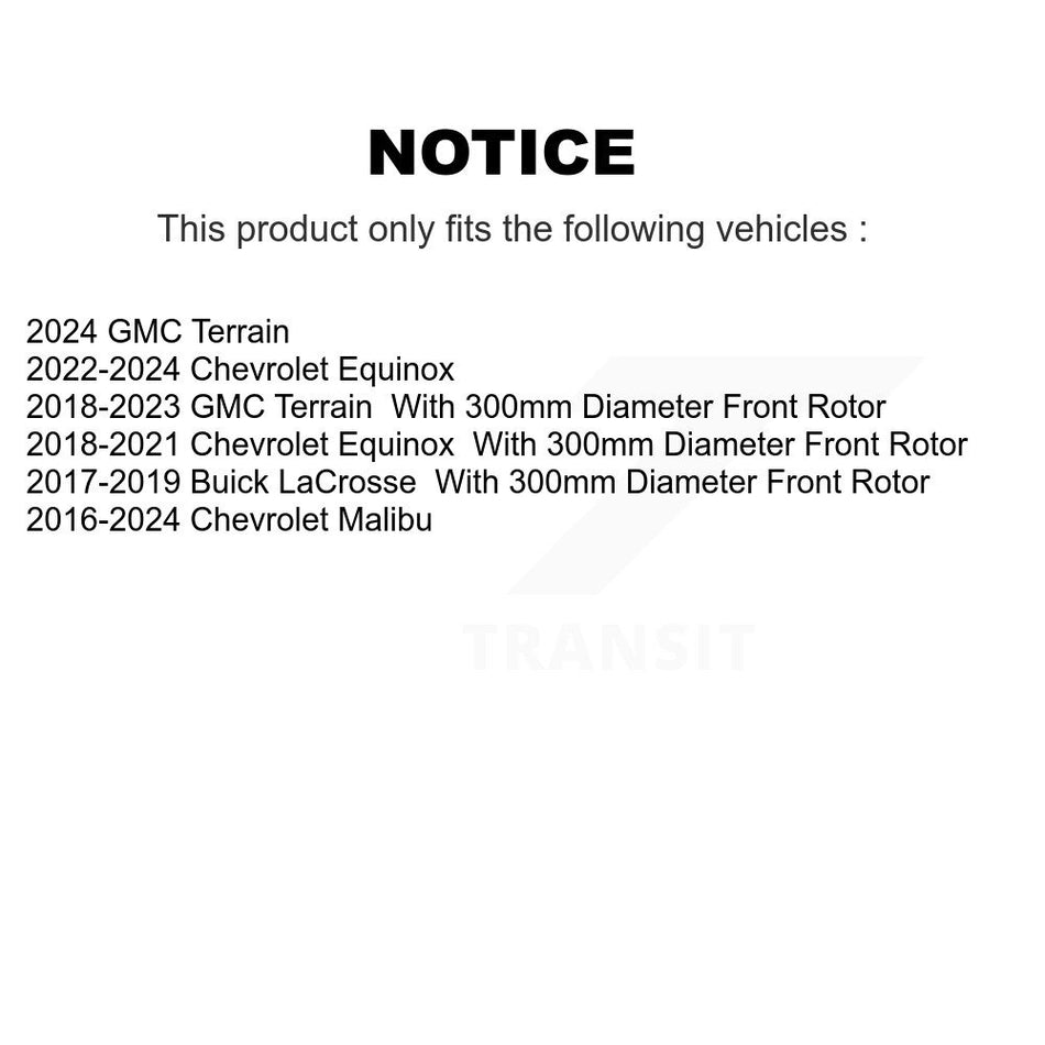 Front Rear Disc Brake Rotors Kit For Chevrolet Equinox Malibu GMC Terrain Buick LaCrosse K8-101060