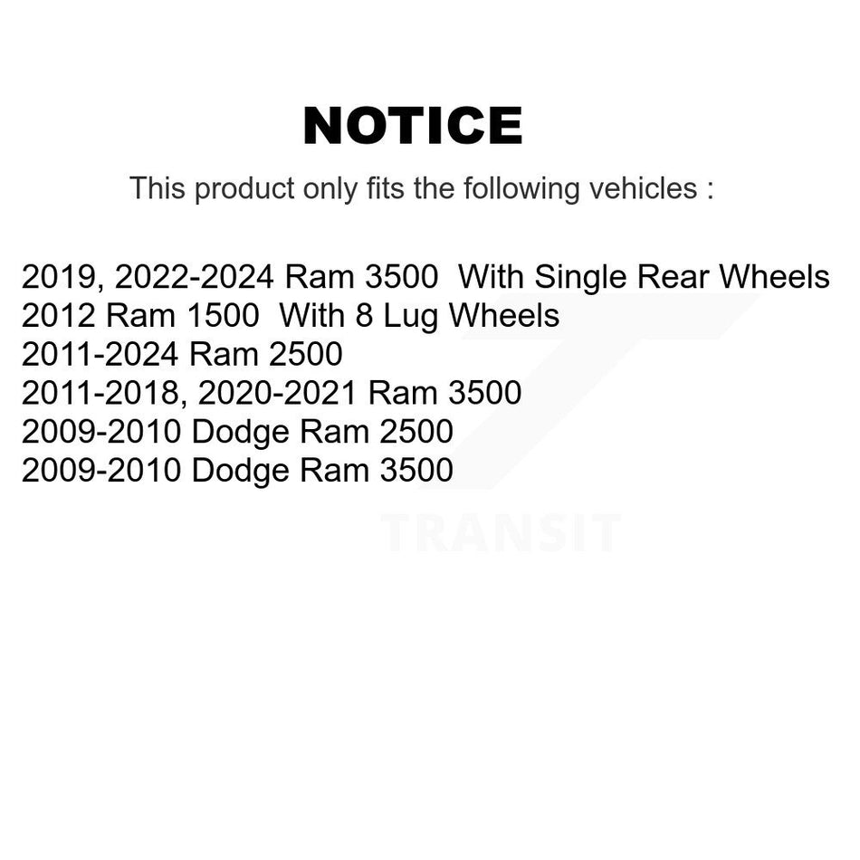 Front Rear Disc Brake Rotors Kit For Ram 2500 3500 1500 Dodge K8-101208