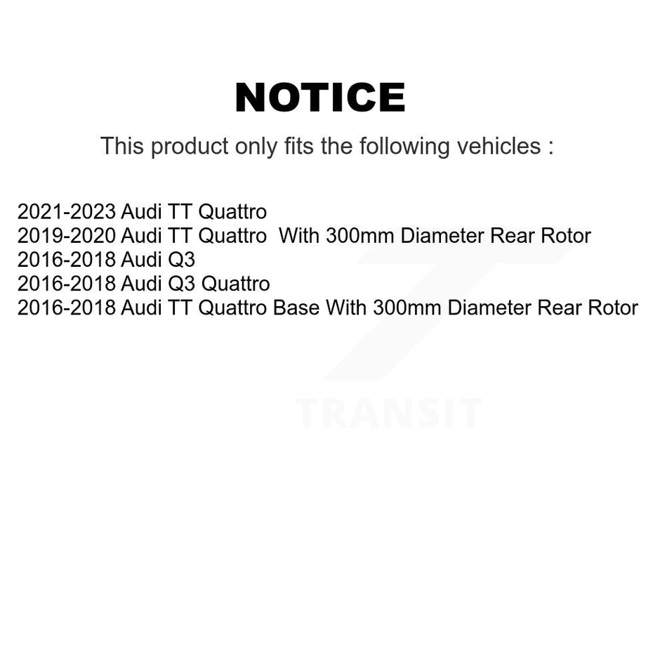 Front Rear Disc Brake Rotors Kit For Audi Q3 Quattro TT K8-101426