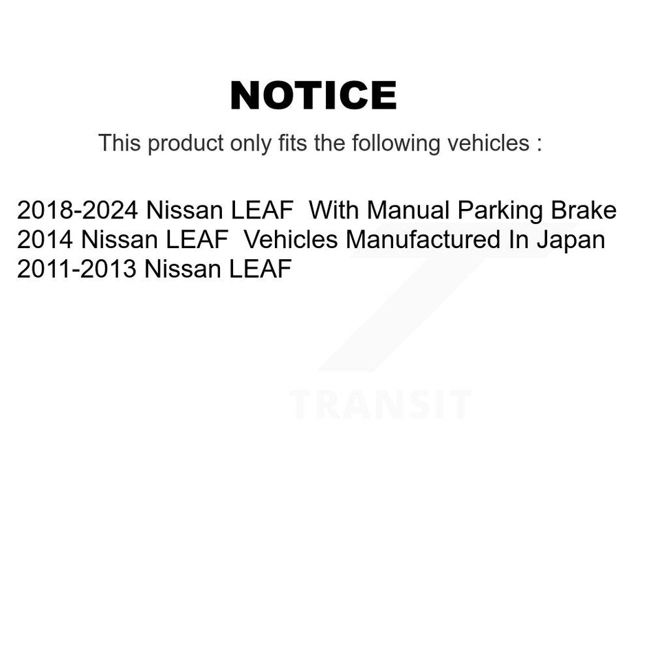 Front Rear Disc Brake Rotors Kit For Nissan LEAF K8-101583