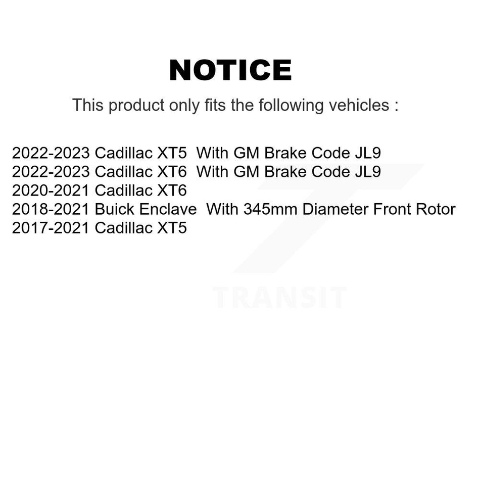 Front Rear Disc Brake Rotors Kit For Cadillac XT5 Buick Enclave XT6 K8-101658