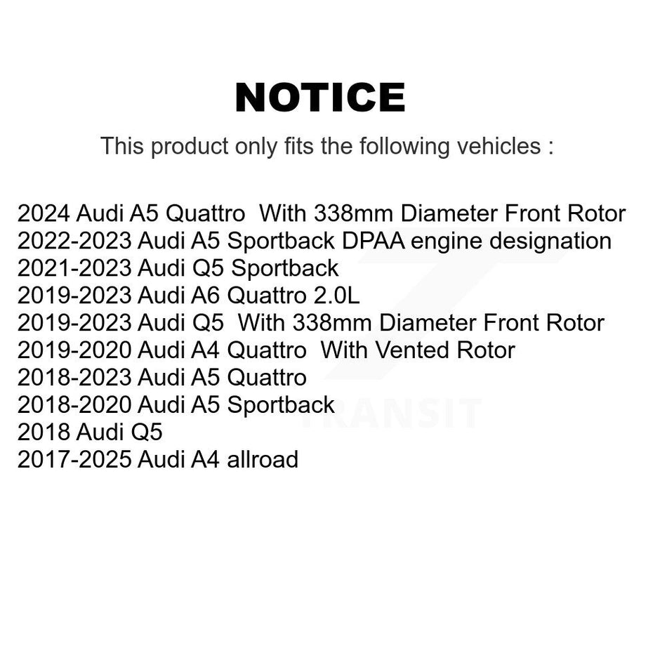 Front Rear Disc Brake Rotors Kit For Audi Q5 A5 Quattro A4 A6 Sportback allroad K8-101722
