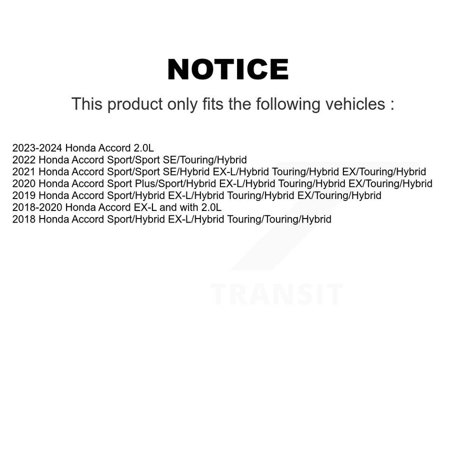 Front Rear Disc Brake Rotors Kit For Honda Accord K8-101723