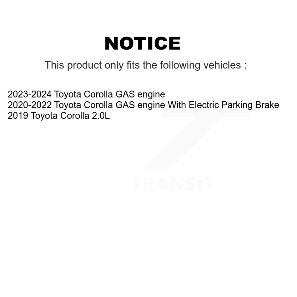 Front Rear Disc Brake Rotors Kit For Toyota Corolla K8-101739