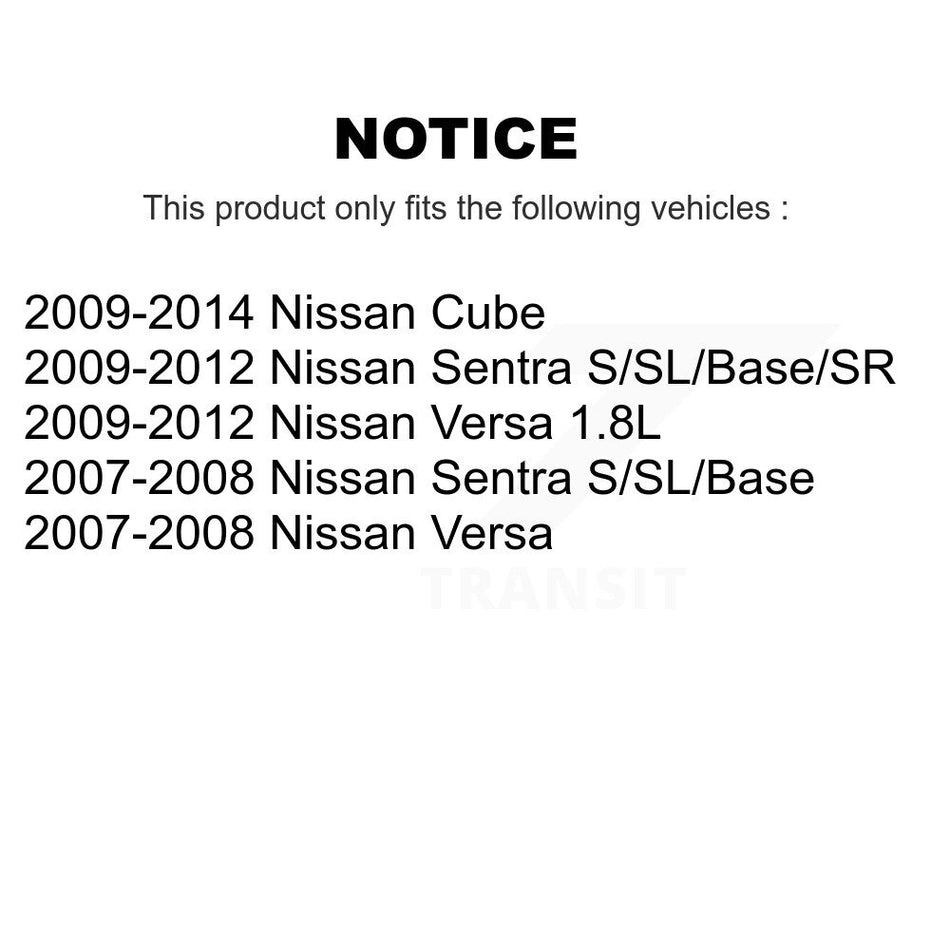 Rear Brake Drums Pair For Nissan Sentra Versa Cube K8-101894