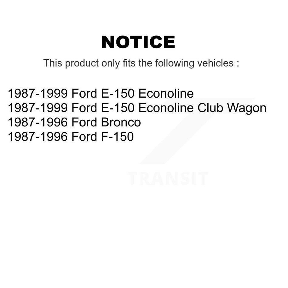 Rear Brake Drums Pair For Ford F-150 E-150 Econoline Bronco Club Wagon K8-101938
