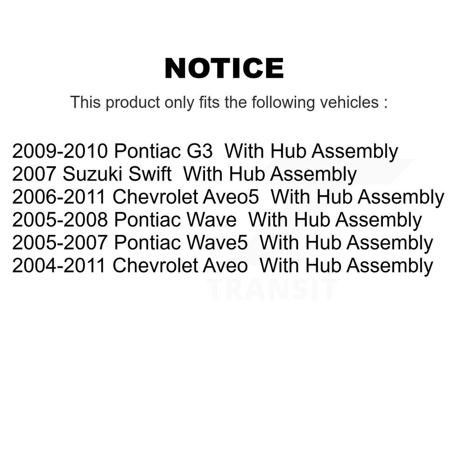 Rear Brake Drums Pair For Chevrolet Aveo Aveo5 Pontiac G3 Suzuki Wave Swift Wave5 With Hub Assembly K8-101943