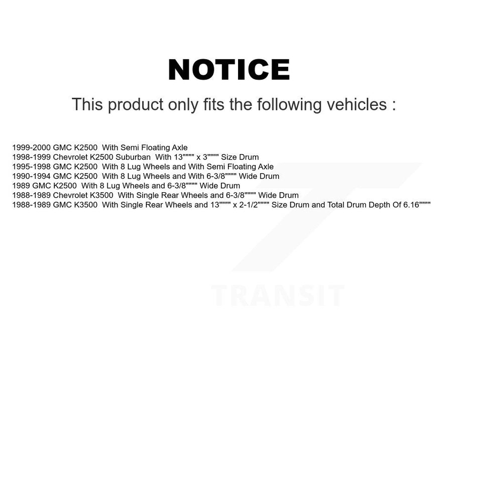 Front Rear Disc Brake Rotors Drums Kit For GMC K2500 Chevrolet Suburban K3500 K8-101967