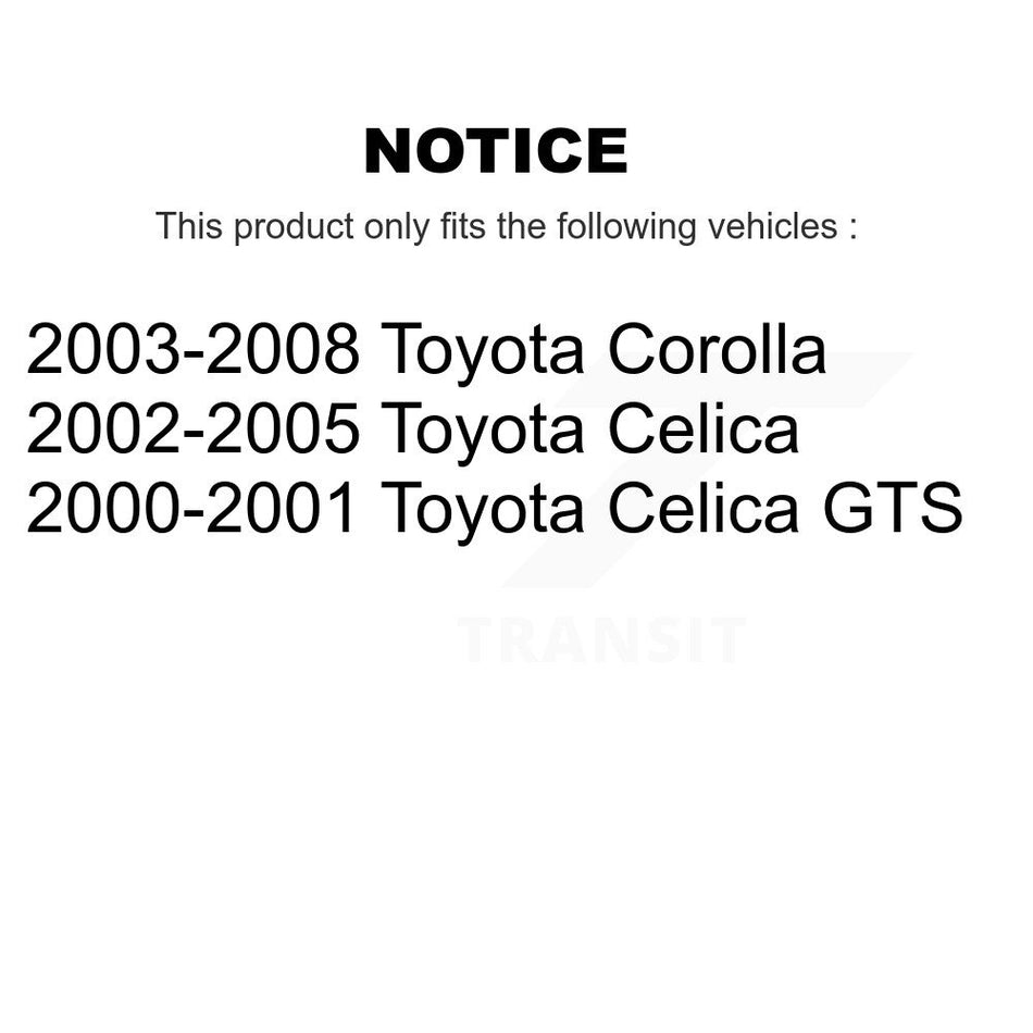 Front Rear Disc Brake Rotors Drums Kit For Toyota Corolla Celica K8-102081