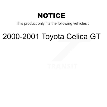 Front Rear Disc Brake Rotors Drums Kit For 2000-2001 Toyota Celica GT K8-102082