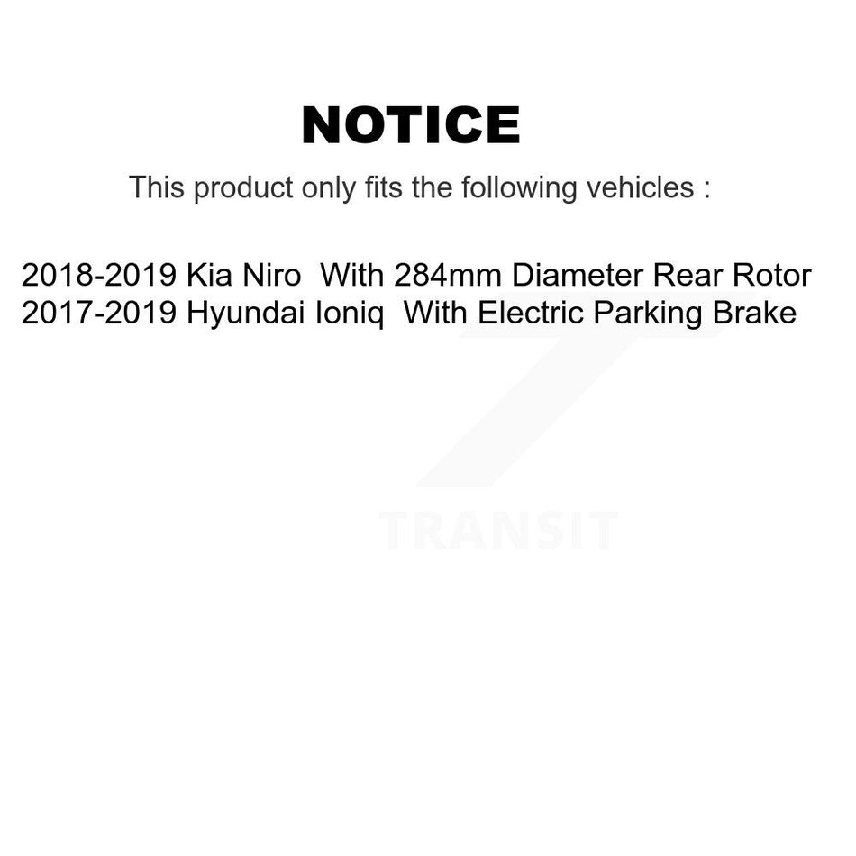 Front Rear Disc Brake Rotors Kit For Kia Niro Hyundai Ioniq K8-102368