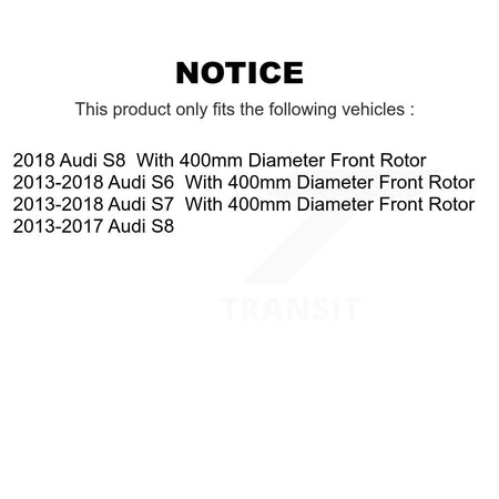 Front Rear Disc Brake Rotors Kit For Audi S6 S7 S8 K8-102442