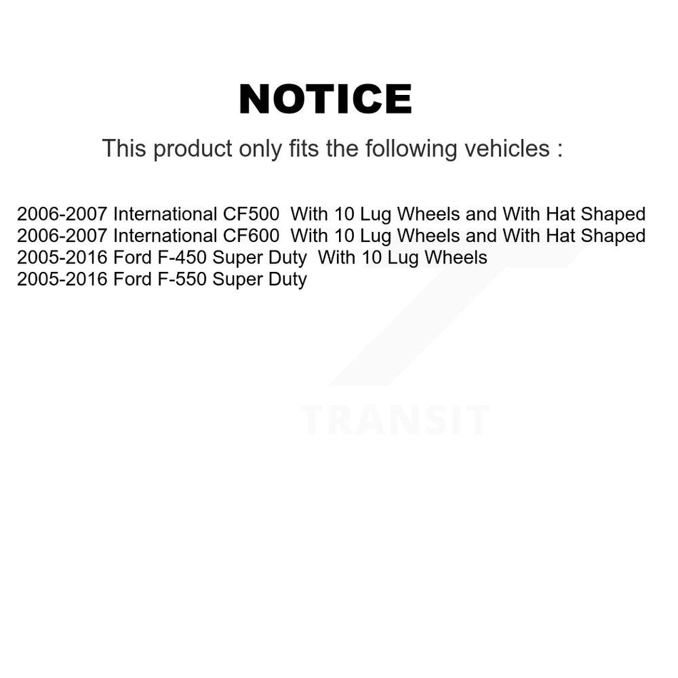 Front Rear Disc Brake Rotors Kit For Ford F-450 Super Duty F-550 International CF500 CF600 K8-102461
