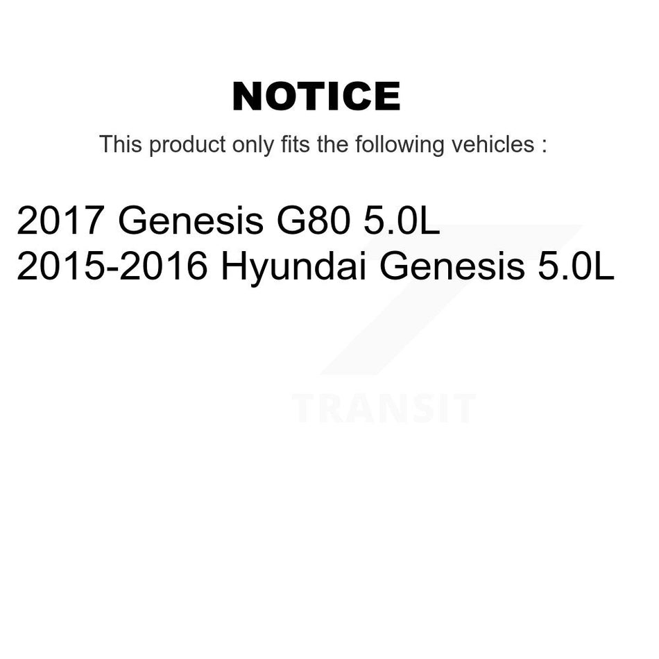 Front Rear Disc Brake Rotors Kit For Hyundai Genesis G80 5.0L K8-102559