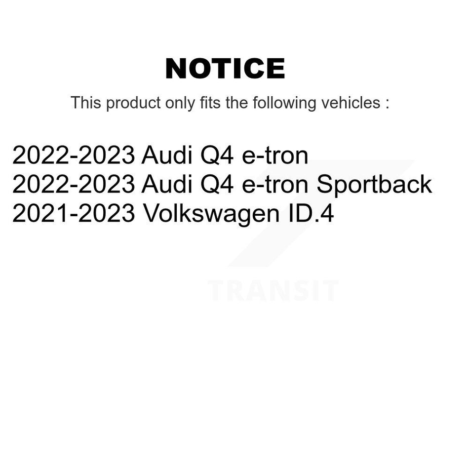 Front Disc Brake Rotors Pair For Volkswagen ID.4 Audi Q4 e-tron Sportback K8-102619