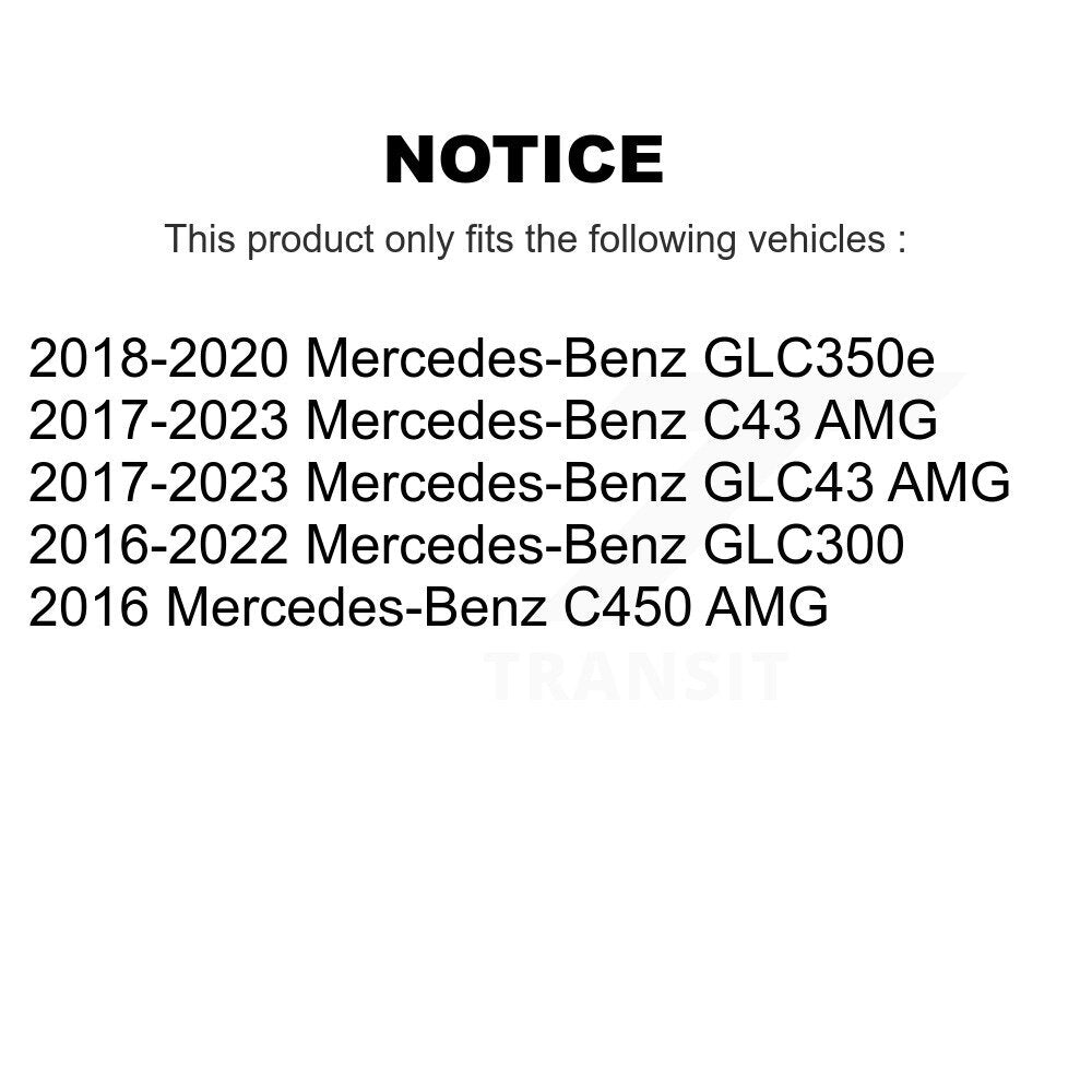 Rear Disc Brake Rotors Pair For Mercedes-Benz GLC300 C43 AMG GLC43 C450 GLC350e K8-102657