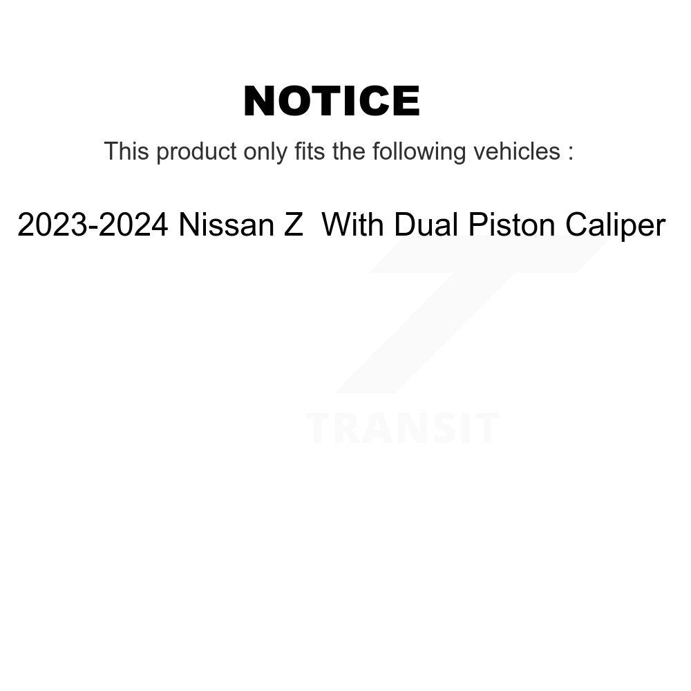 Front Rear Disc Brake Rotors Kit For 2023-2024 Nissan Z With Dual Piston Caliper K8-102731