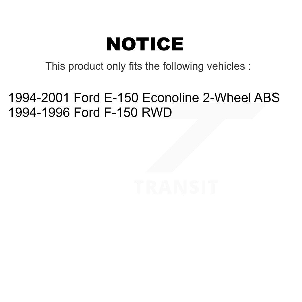 Front Disc Brake Rotors Hub Assembly Semi-Metallic Pad Kit For Ford F-150 E-150 Econoline K8A-100018