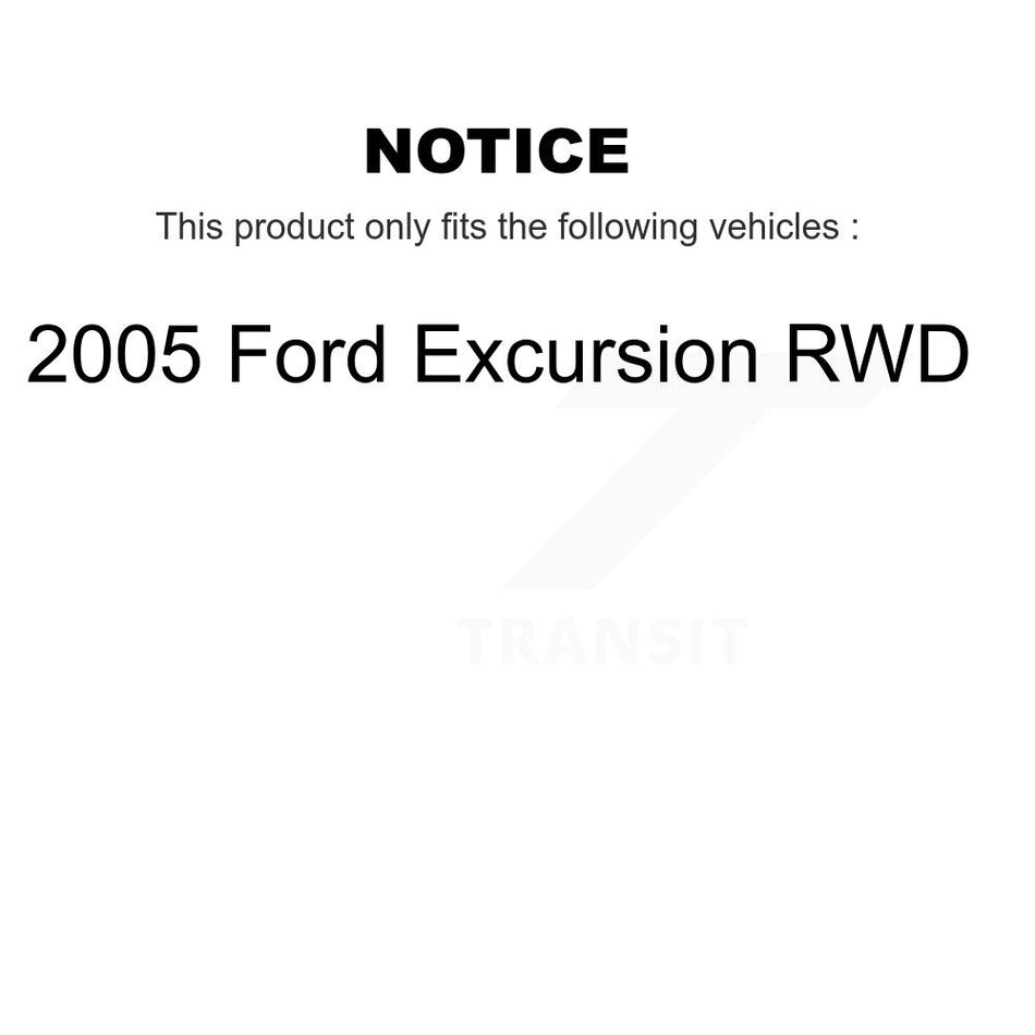 Front Disc Brake Rotor Hub Assembly And Semi-Metallic Pad Kit For 2005 Ford Excursion RWD K8A-100028