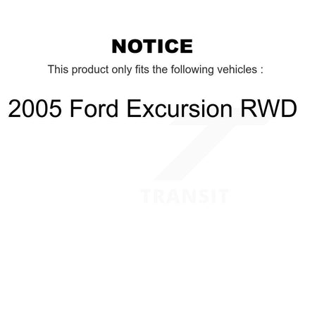 Front Disc Brake Rotor Hub Assembly And Semi-Metallic Pad Kit For 2005 Ford Excursion RWD K8A-100029