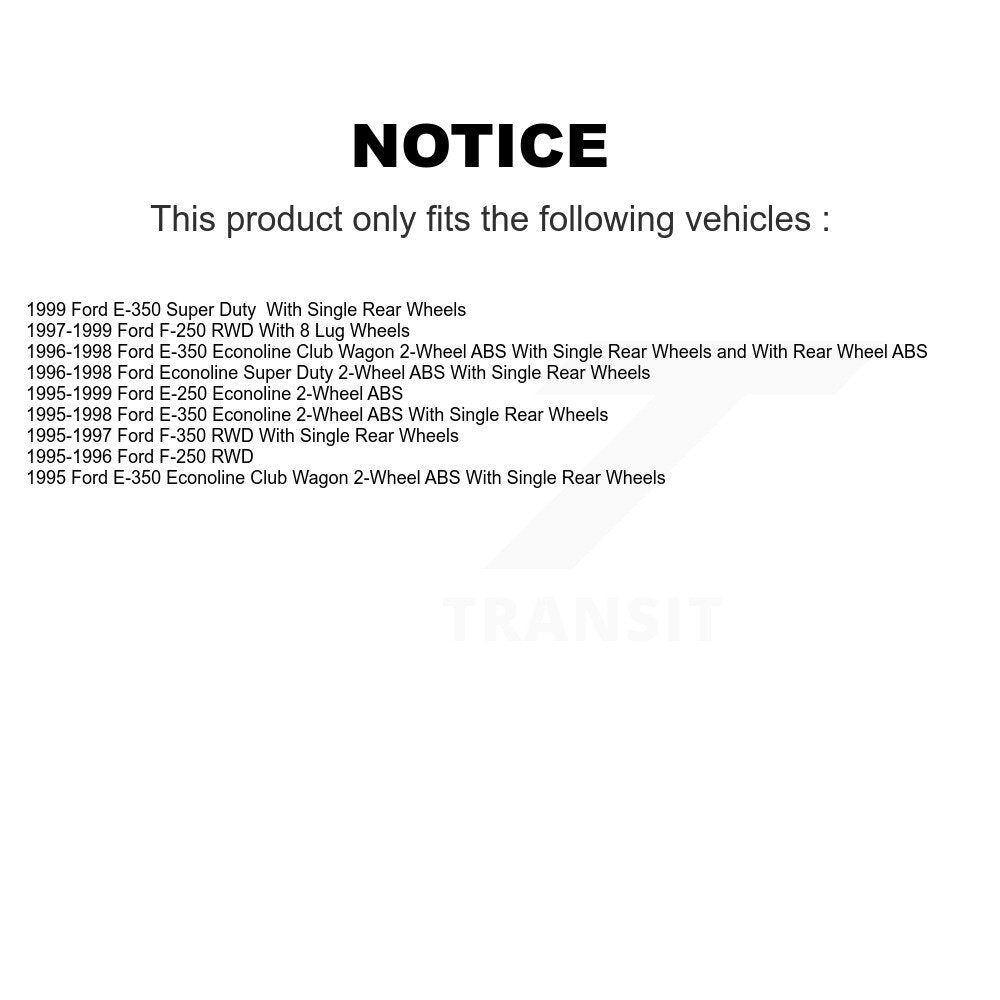 Front Brake Rotor & Semi-Metallic Pad Kit For Ford F-250 F-350 E-350 Econoline Super Duty K8A-100035