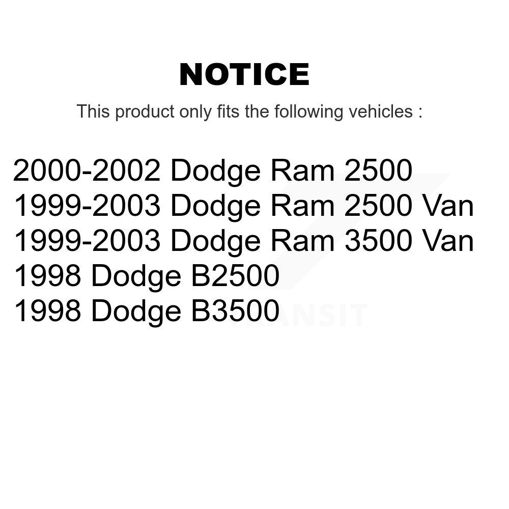 Front Disc Brake Rotors Hub Semi-Metallic Pad Kit For Dodge Ram 2500 3500 Van B3500 B2500 K8A-100048
