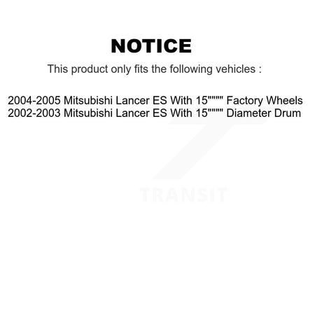 Front Rear Disc Brake Rotors Ceramic Pads And Drum Kit (7Pc) For Mitsubishi Lancer ES K8A-100148