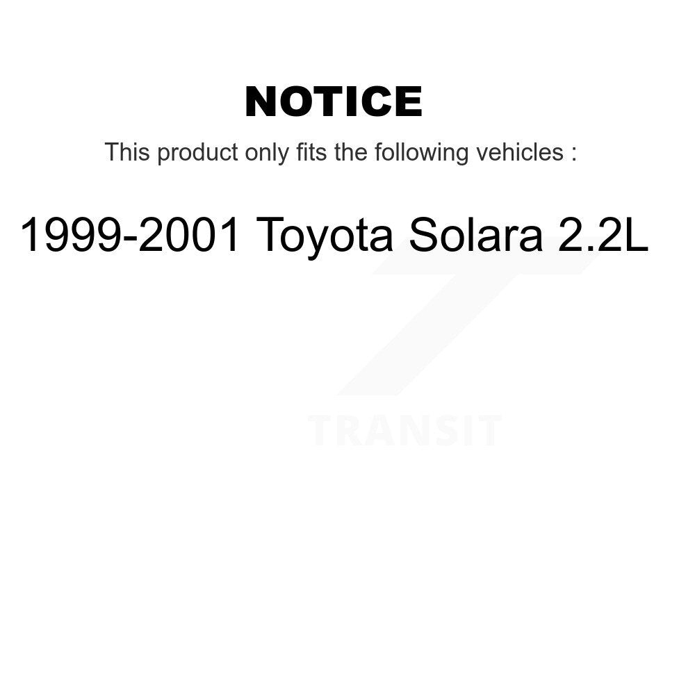 Front Rear Disc Brake Rotor Ceramic Pad & Drum Kit (7Pc) For 1999-2001 Toyota Solara 2.2L K8A-100218