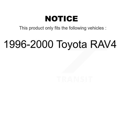 Front Rear Disc Brake Rotors Ceramic Pads And Drum Kit (7Pc) For 1996-2000 Toyota RAV4 K8A-100318