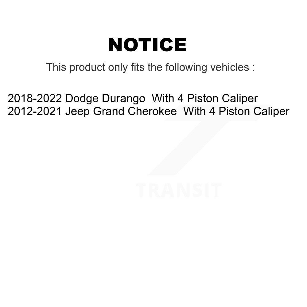 Rear Disc Brake Rotors And Semi-Metallic Pads Kit For Jeep Grand Cherokee Dodge Durango K8A-100405