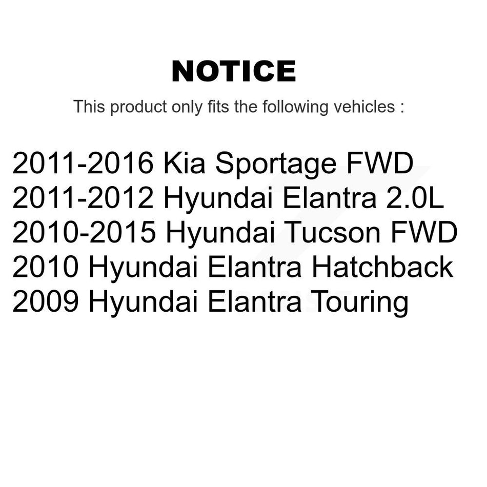 Rear Disc Brake Rotors And Ceramic Pads Kit For Hyundai Elantra Tucson Kia Sportage K8A-100438