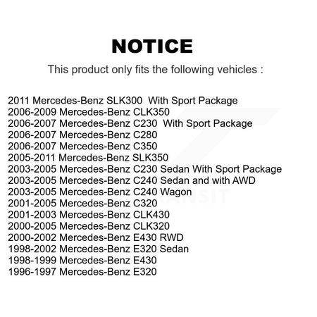 Rear Brake Rotor And Semi-Metallic Pad Kit For Mercedes-Benz C230 SLK350 CLK320 E320 C280 K8A-100674