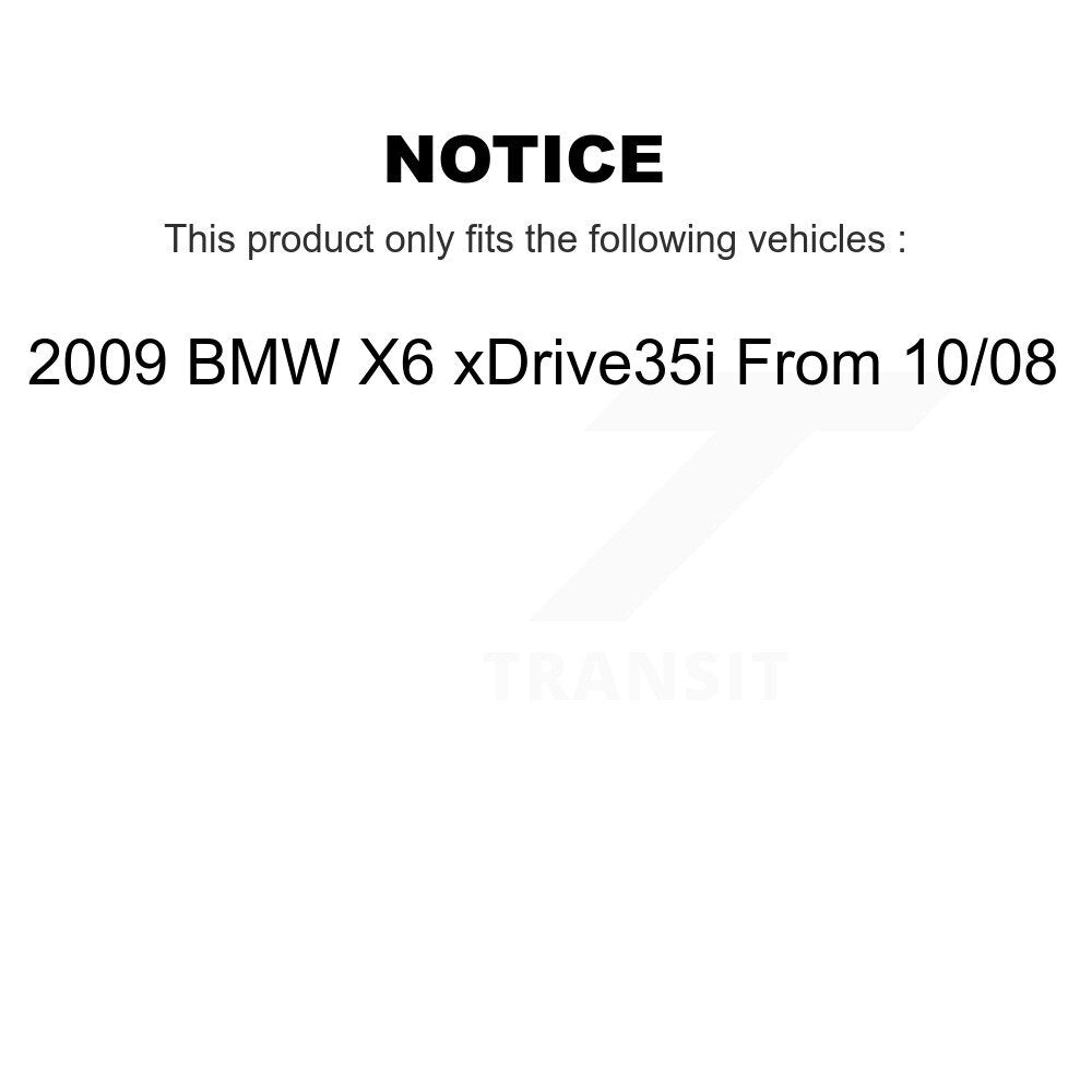 Rear Disc Brake Rotors And Semi-Metallic Pads Kit For 2009 BMW X6 xDrive35i From 10 08 K8A-100727