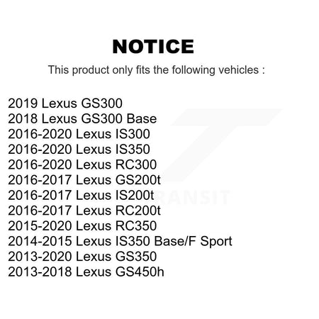 Rear Brake Rotors & Ceramic Pad Kit For Lexus IS300 IS350 GS350 RC350 RC300 IS200t GS450h K8A-100909