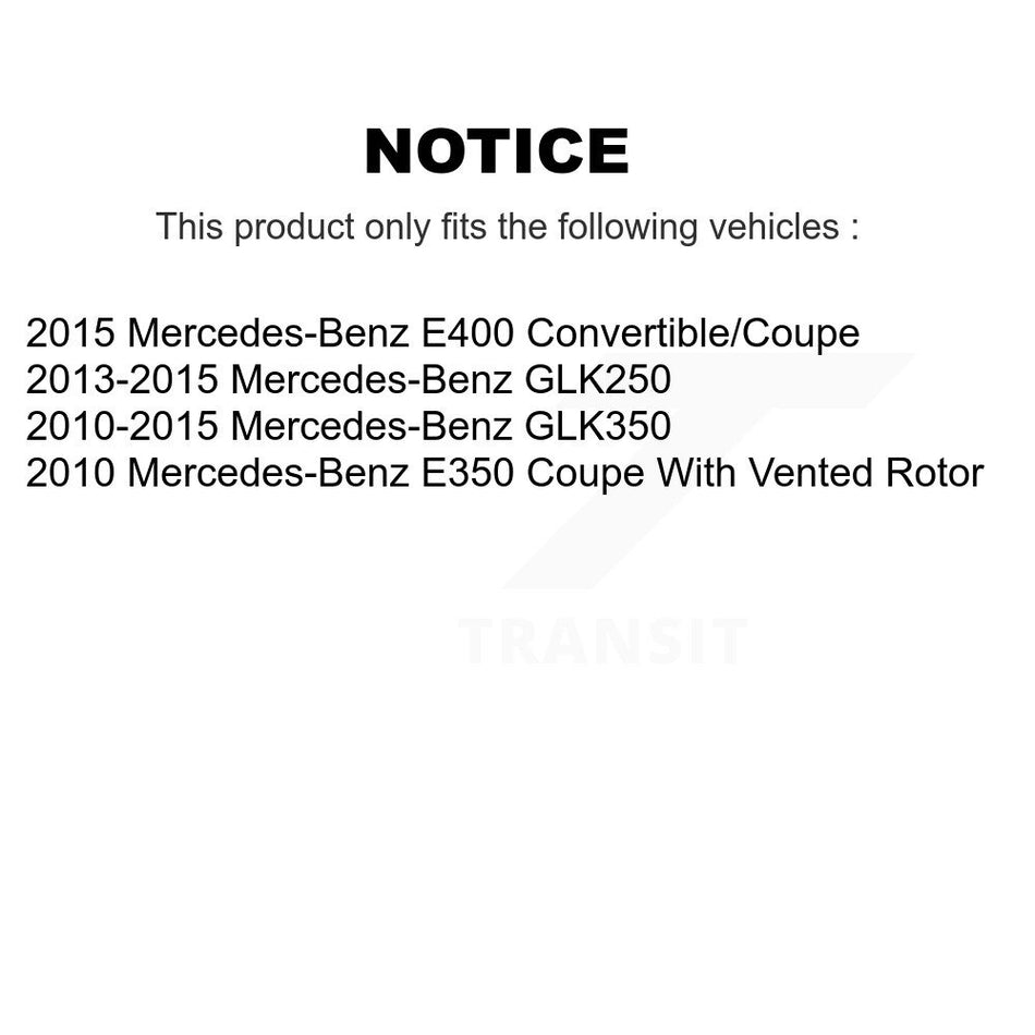 Rear Disc Brake Rotor And Semi-Metallic Pad Kit For Mercedes-Benz GLK350 GLK250 E350 E400 K8A-101031