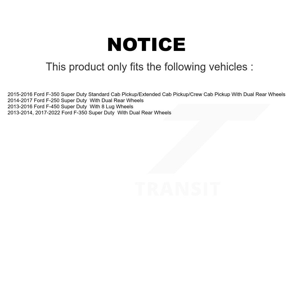 Rear Disc Brake Rotors And Semi-Metallic Pads Kit For Ford F-350 Super Duty F-250 F-450 K8A-101064