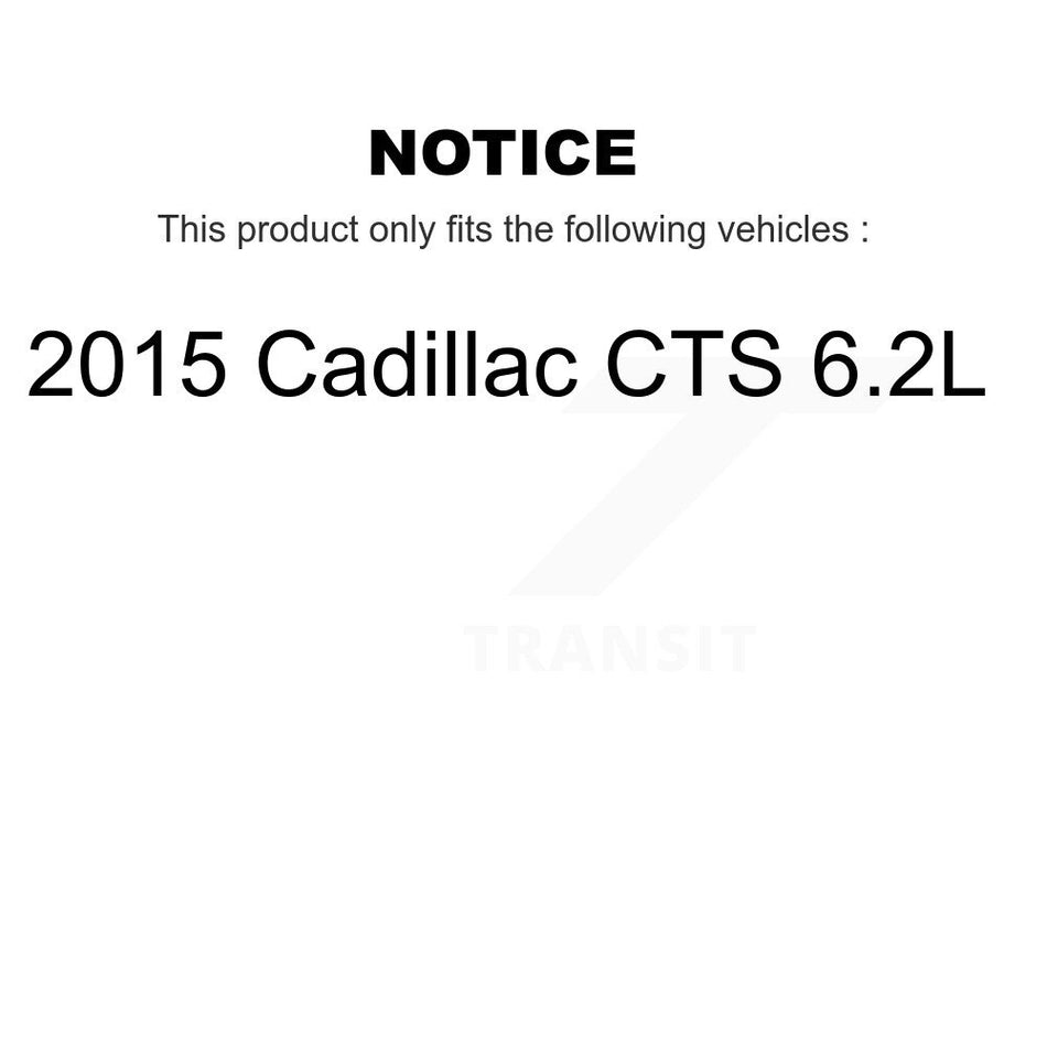 Rear Disc Brake Rotors And Ceramic Pads Kit For 2015 Cadillac CTS 6.2L K8A-101108