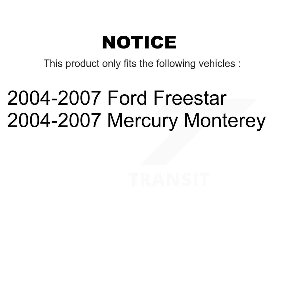 Rear Disc Brake Rotors And Ceramic Pads Kit For 2004-2007 Ford Freestar Mercury Monterey K8A-101112