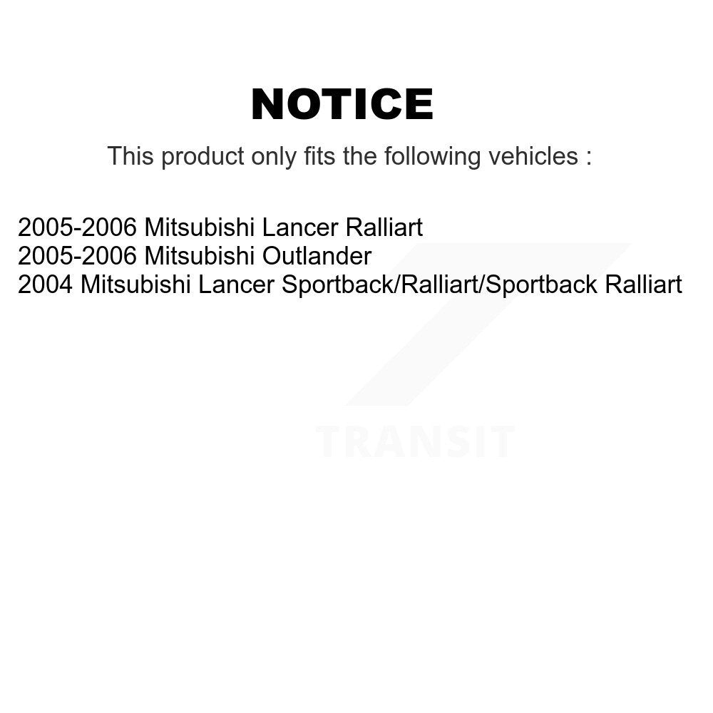 Rear Disc Brake Rotors And Ceramic Pads Kit For Mitsubishi Lancer Outlander K8A-101137