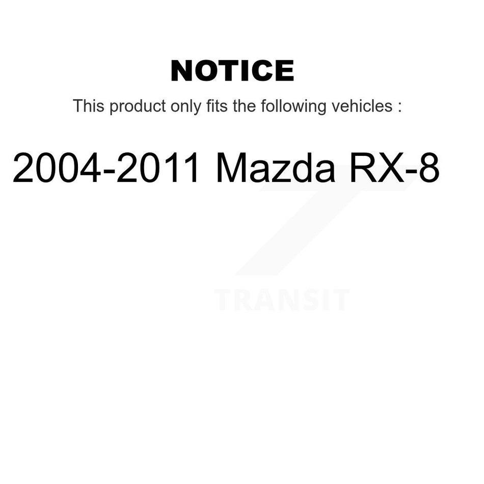 Rear Disc Brake Rotors And Ceramic Pads Kit For 2004-2011 Mazda RX-8 K8A-101193