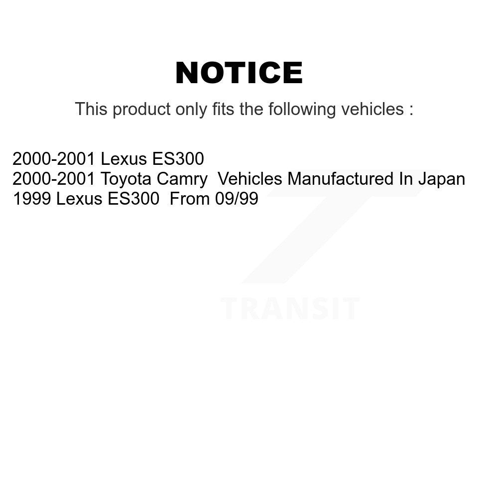 Rear Disc Brake Rotors And Ceramic Pads Kit For Toyota Camry Lexus ES300 K8A-101199