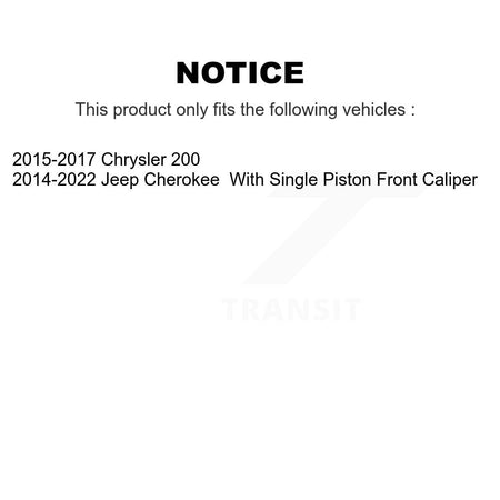 Rear Disc Brake Rotors And Ceramic Pads Kit For Jeep Cherokee Chrysler 200 K8A-101200