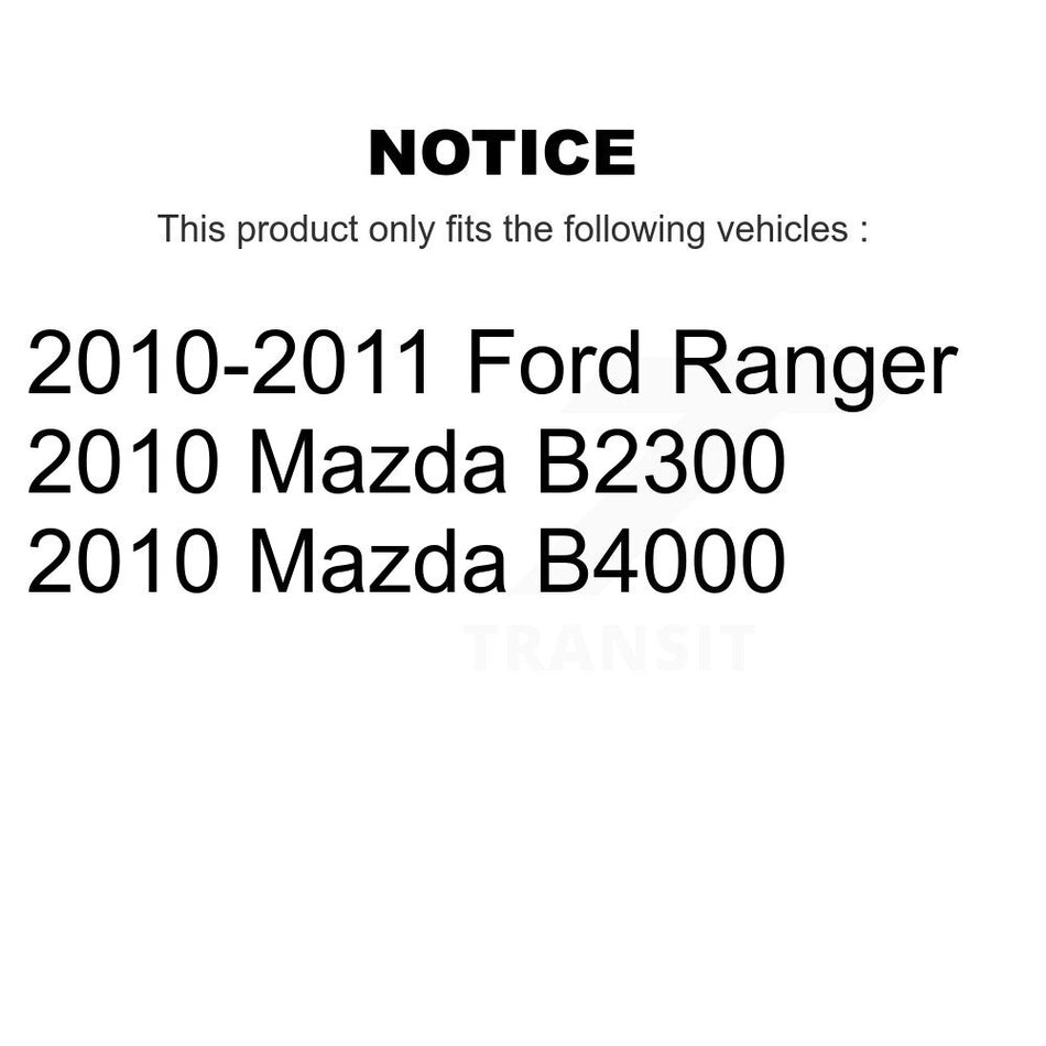 Rear Disc Brake Rotors And Semi-Metallic Pads Kit For Ford Ranger Mazda B2300 B4000 K8A-101227