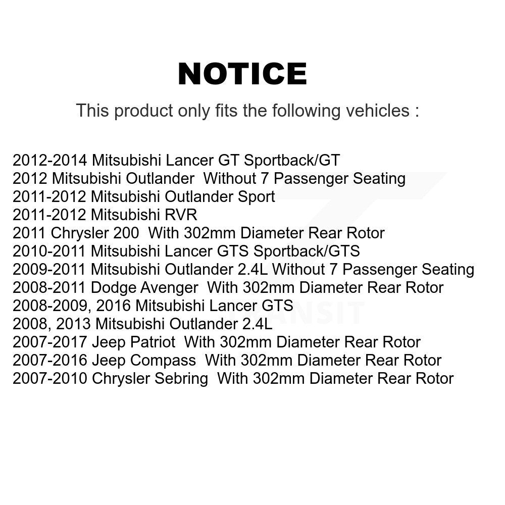 Front Rear Ceramic Pad Brake Rotor Kit For Jeep Mitsubishi Patriot Lancer Compass Sebring K8A-101635